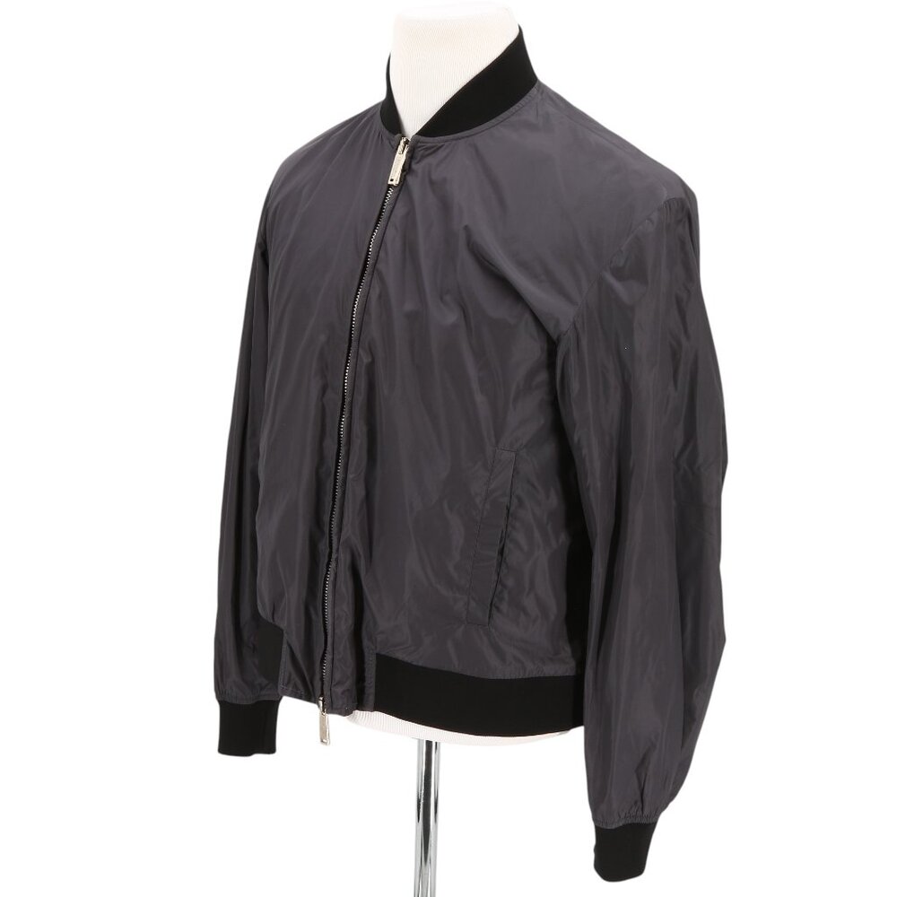 Dsquared2 Men's Gray Bomber Jacket with Black Trimming - Retail $942 - NWT